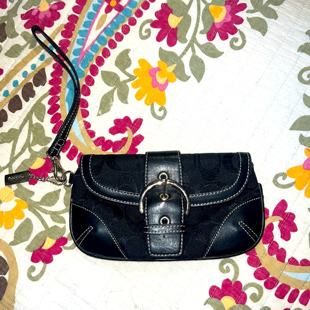 Coach Black Wristlet
